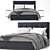 Elegant Meridiani Bed: Perfect for a Restful Sleep 3D model small image 2