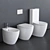 Velis Collection: Ceramic Floor Mounted Toilet 3D model small image 1