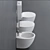 Velis Collection: Ceramic Floor Mounted Toilet 3D model small image 2