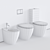 Velis Collection: Ceramic Floor Mounted Toilet 3D model small image 3