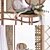 Bride's Dream Set: Chair & Rattan Screen  3D model small image 2