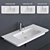 Green Up Wall-mounted Ceramic Washbasin 3D model small image 1