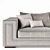 Luxurious Helmut Sofa: Elegant 3-Seater in Grey Velvet 3D model small image 2