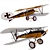 Vintage Pfalz Model Aircraft - Perfect Decor for Children's Room 3D model small image 1