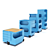 Versatile Boby Storage Trolley 3D model small image 3