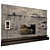 Modern TV Stand with 2 Shelves 3D model small image 2