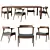 Sardunya: Stylish Table & Chairs 3D model small image 1