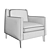 Natuzzzi Quiete Armchair: Stylish and Comfortable 3D model small image 3