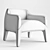 Kelly Armchair: Stylish Comfort with Customizable Colors 3D model small image 3