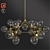 Modo 6-Sided Chandelier: Elegant 19-Globe Design 3D model small image 1