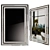 Elegant Sanders Wall Mirror 3D model small image 1