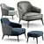 Modern Elegance: Minotti Leslie Armchair 3D model small image 1