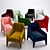 Stylish and Comfortable Kelly Armchair 3D model small image 2