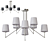 Modern MW-Light Lazio Chandelier 3D model small image 1