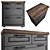 Modern Solid Wood Chest of Drawers 3D model small image 1