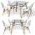 Modern Eames DSW Table & Chair Set 3D model small image 1