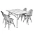 Modern Eames DSW Table & Chair Set 3D model small image 2