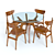 West Elm Wren Jensen Table & Chairs Set 3D model small image 2