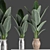 Tropical Bliss: Banana Palm Planter Set 3D model small image 1