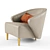 WAVE Leather Armchair: Elegant & Enveloping 3D model small image 1