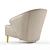 WAVE Leather Armchair: Elegant & Enveloping 3D model small image 2