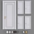 Italon Uno Door Set: 5 Colors, 2 Handle Options 3D model small image 1