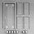 Italon Uno Door Set: 5 Colors, 2 Handle Options 3D model small image 3