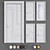 Italon Uno 5-Color Door Set 3D model small image 1