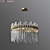 Elegant Orion Glass Crystal Chandelier 3D model small image 1