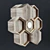 Customizable Wood Wall Light 3D model small image 1