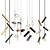 Exclusive Quadruple Pendant Light Set 3D model small image 1