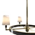 Modern Bronze Ring Chandelier 3D model small image 2