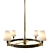 Modern Bronze Ring Chandelier 3D model small image 3