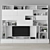 Elegant TV Stand Set 041 3D model small image 1