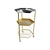 Golden Elegance Ceramic Bar Cart 3D model small image 1