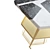 Golden Elegance Ceramic Bar Cart 3D model small image 2