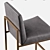 Modern Grant Leather Bar Stool 3D model small image 2