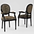 French Style Velvet Dining Chair
(Translation: Стул для обеденного стола в стиле францу 3D model small image 1