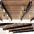 Title: Elegant Wood-Clad Metal Ceiling 3D model small image 1