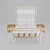 Luxury Ara Bed & Regeant Side Table 3D model small image 2
