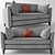 Contemporary Keston 2 Seater Sofa 3D model small image 2