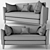 Contemporary Keston 2 Seater Sofa 3D model small image 3