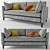 Modern Jet Grey Keston Sofa 3D model small image 2