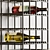 Industrial Iron Wine Rack: 3-Bottle Holder 3D model small image 2