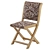 Sophisticated Embroidered Folding Chair 3D model small image 1