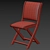 Sophisticated Embroidered Folding Chair 3D model small image 3