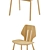 Sleek Wood Dining Chairs 3D model small image 2