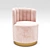 Plush Beauty Vanity Chair 3D model small image 1