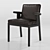 Sleek Oak Wood Armchair 3D model small image 1