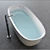 Wave Freestanding Oval Bathtub 3D model small image 2